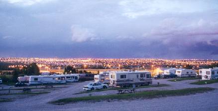 Calgary bei Nacht, lange Belichtungszeit